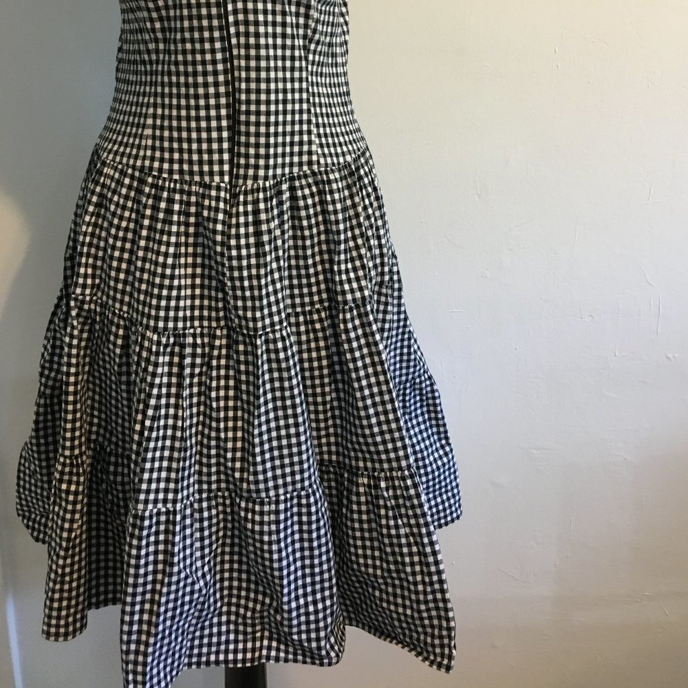 Black and White Gingham Dress - Picture 3 of 4